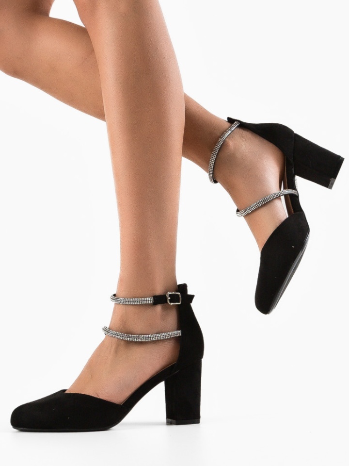 Pantofi cu toc Lyzya Negre 2