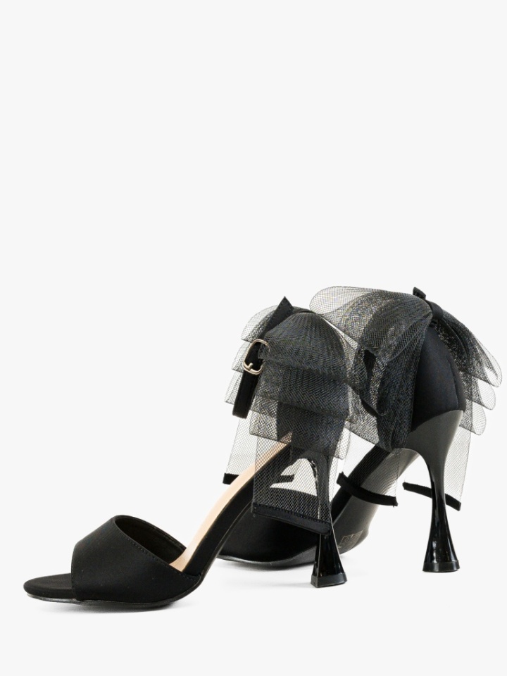 Sandale cu toc Mejia Negre