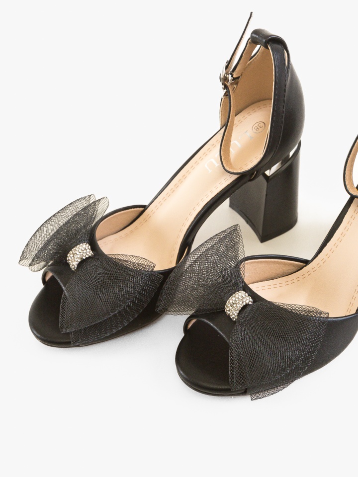 Sandale cu toc Fintan Negre