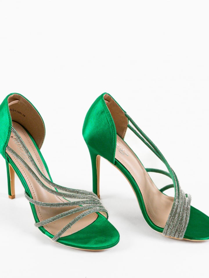 Sandale cu toc Bastille Rosii