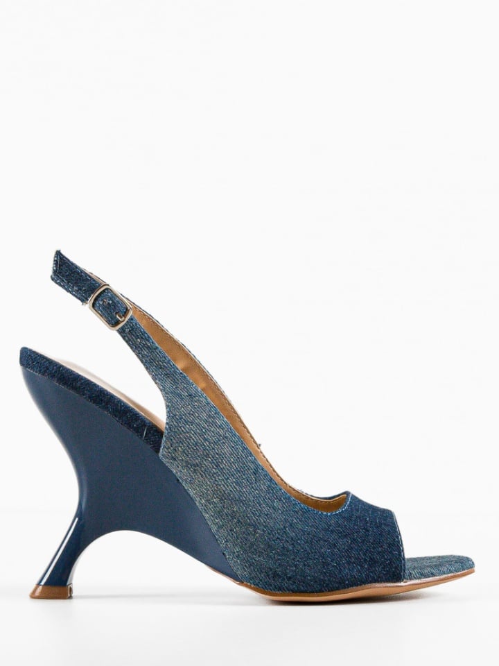 Sandale cu toc Asuka Aurii