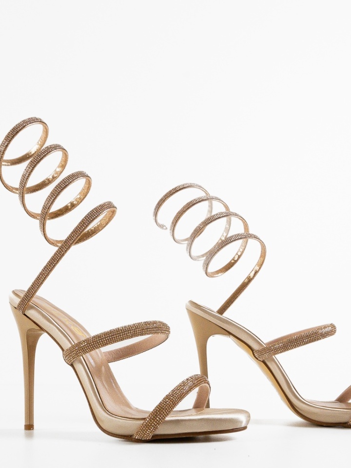 Sandale cu toc Tarkom Albe