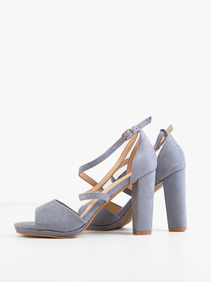Sandale dama cu toc Delany Albastre