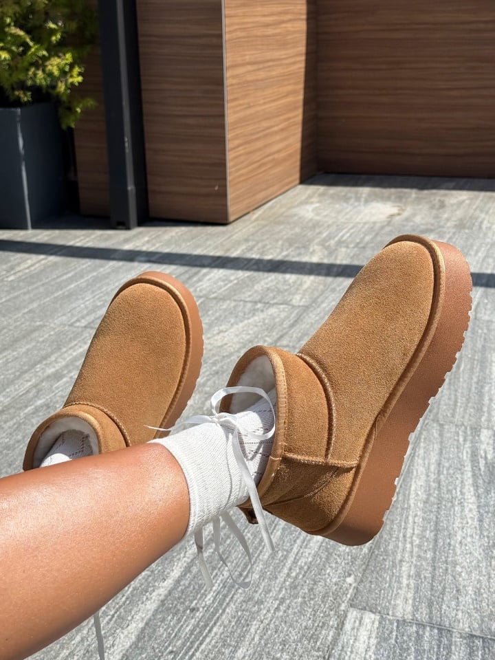 Cizme tip Ug Dayana Bej