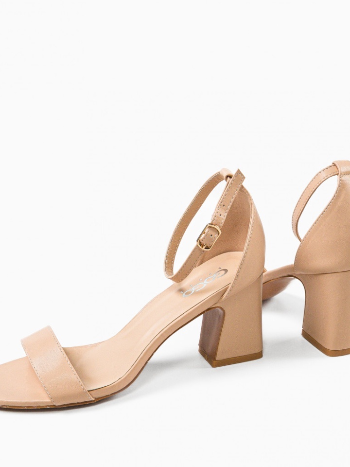 Sandale cu toc Imma Bej