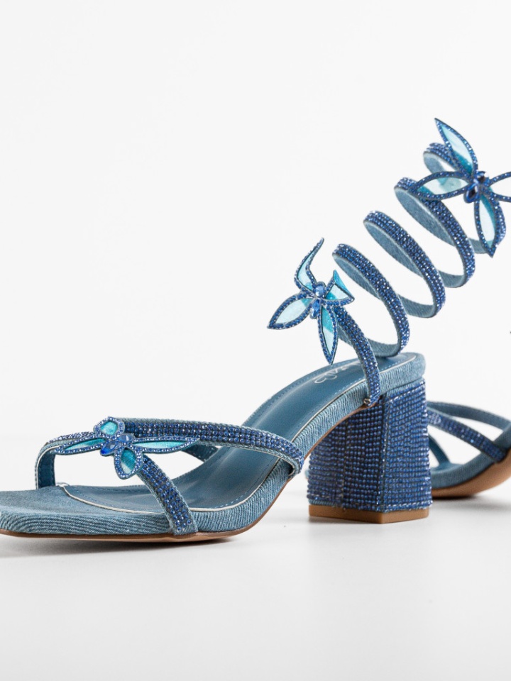 Sandale cu toc Gaiana Albastre