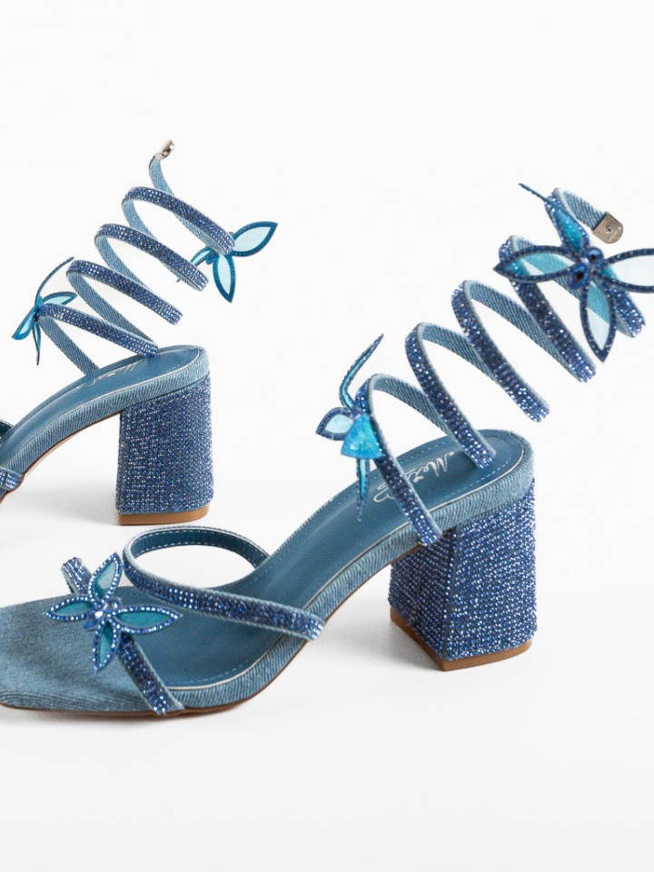 Sandale cu toc Gaiana Albastre