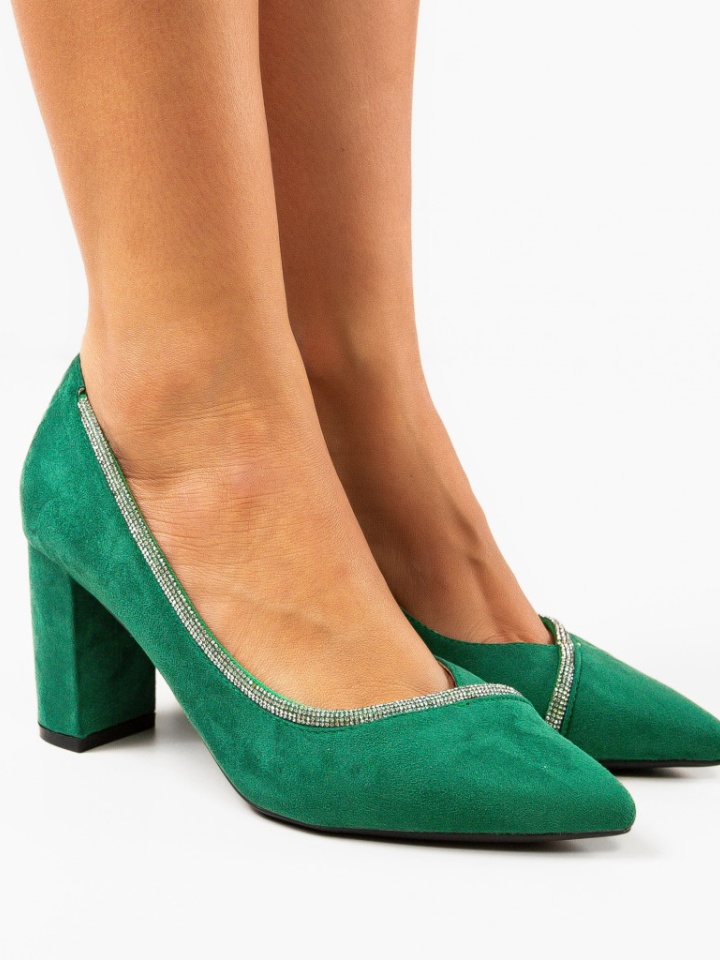 Pantofi cu toc Bavalka Verzi