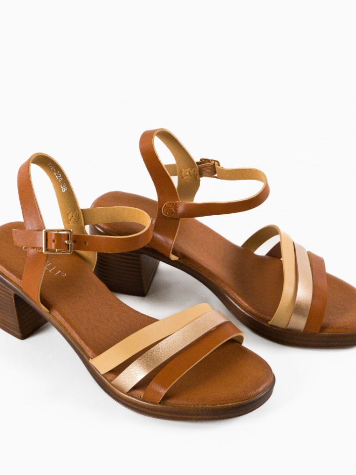 Sandale cu toc Fiore Albe