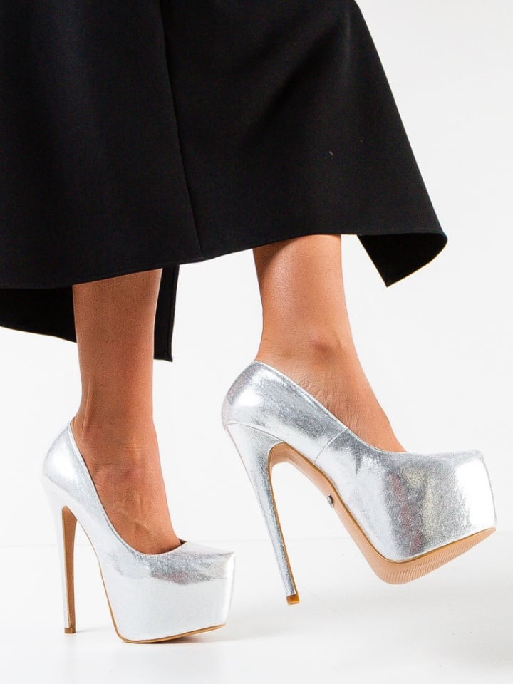 Pantofi dama Sclipia Argintii