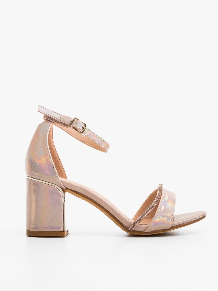 Sandale cu toc Lasgun Aurii