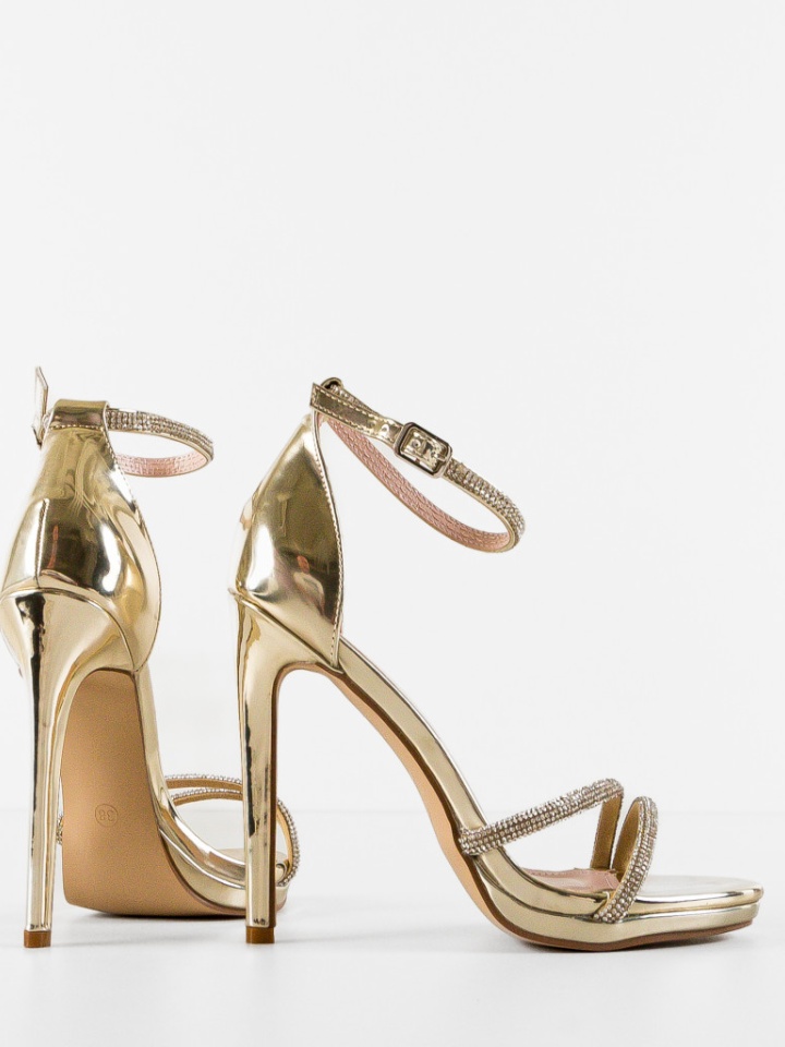 Sandale cu toc Vraday Aurii