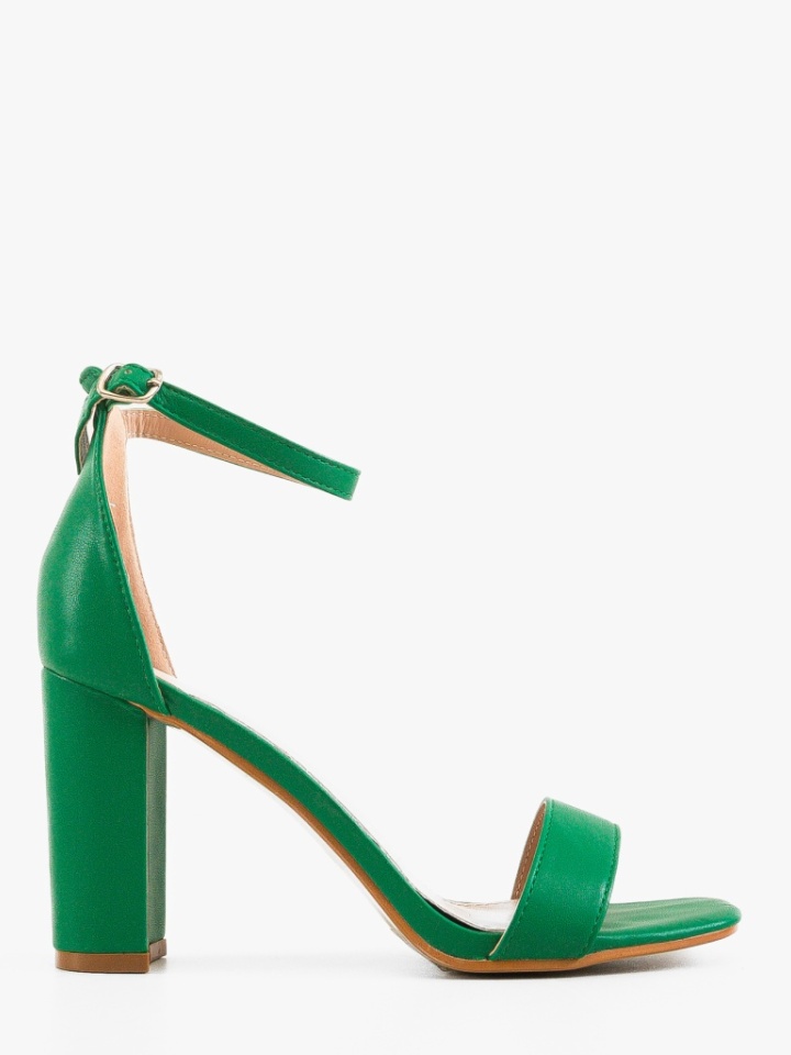 Sandale cu toc Crane Albe