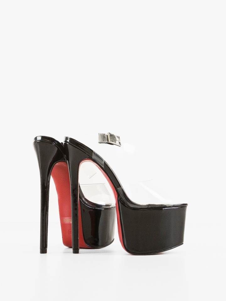 Sandale cu toc Canterion Negre