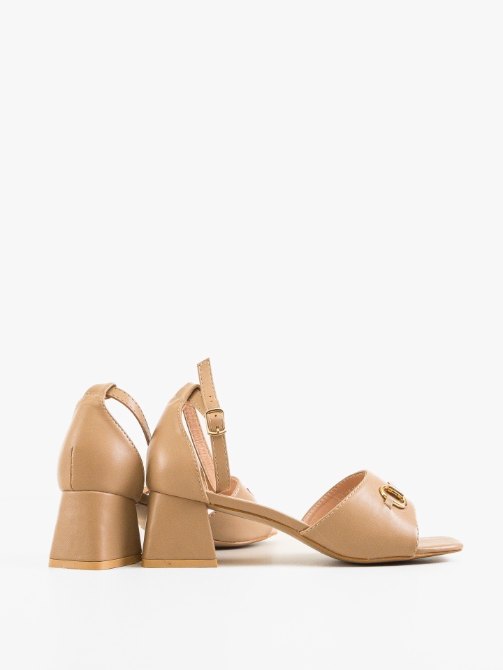 Sandale cu toc Mann Fuchsia