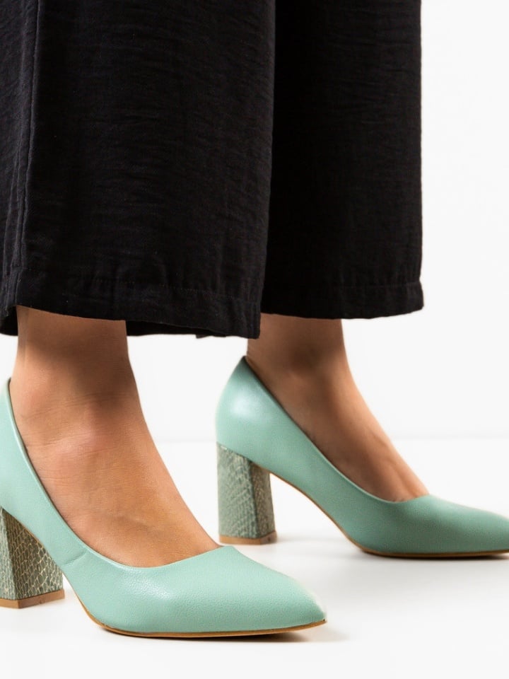 Pantofi cu toc Tuka Galbeni