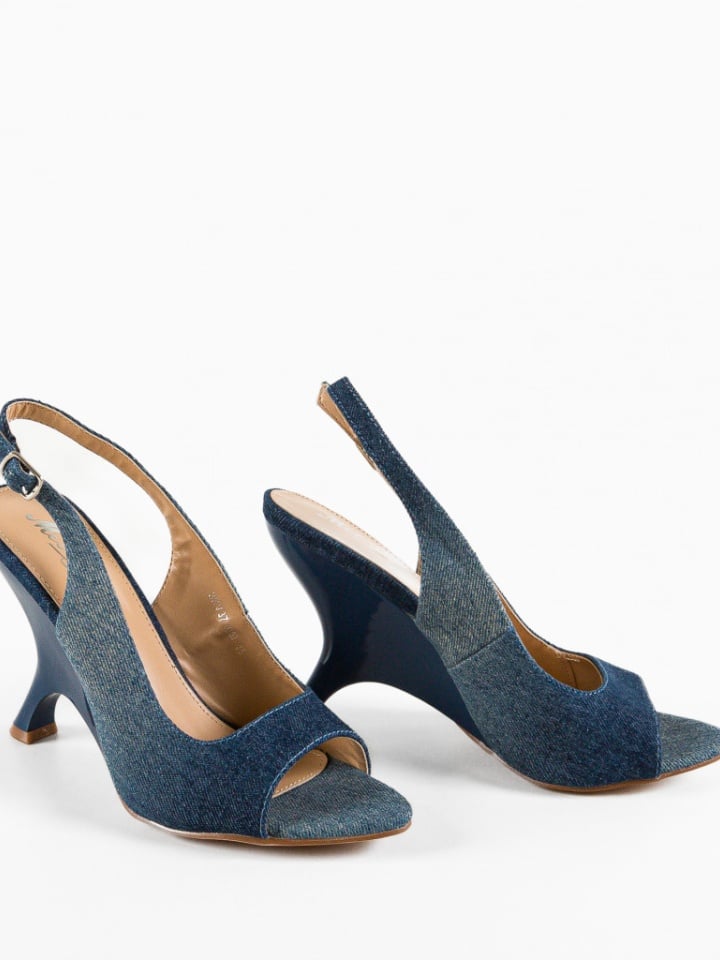 Sandale cu toc Asuka Aurii