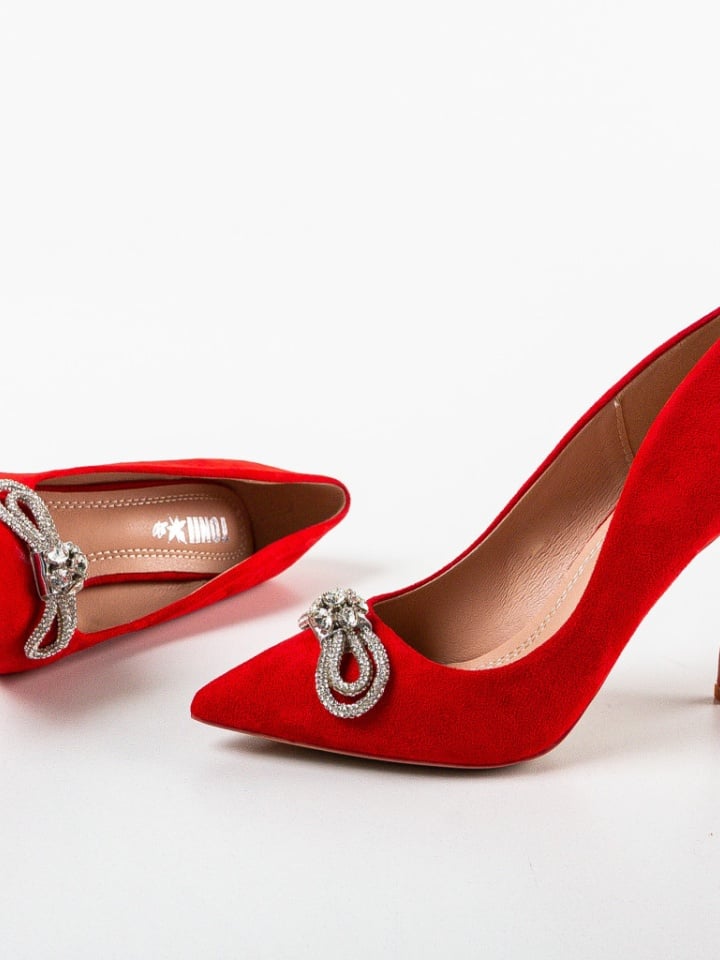 Pantofi cu toc Crule Rosii