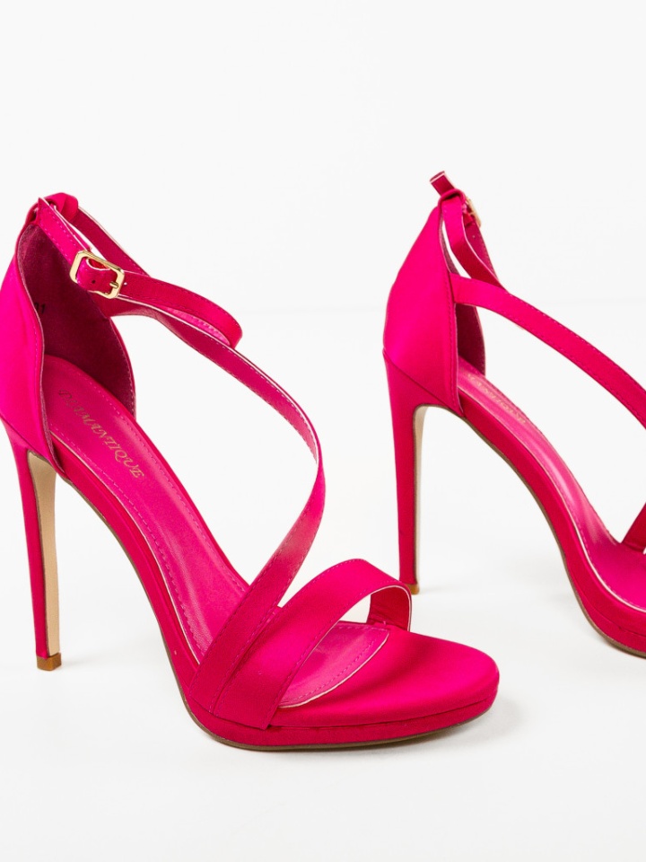 Sandale cu toc Lindon Fuchsia