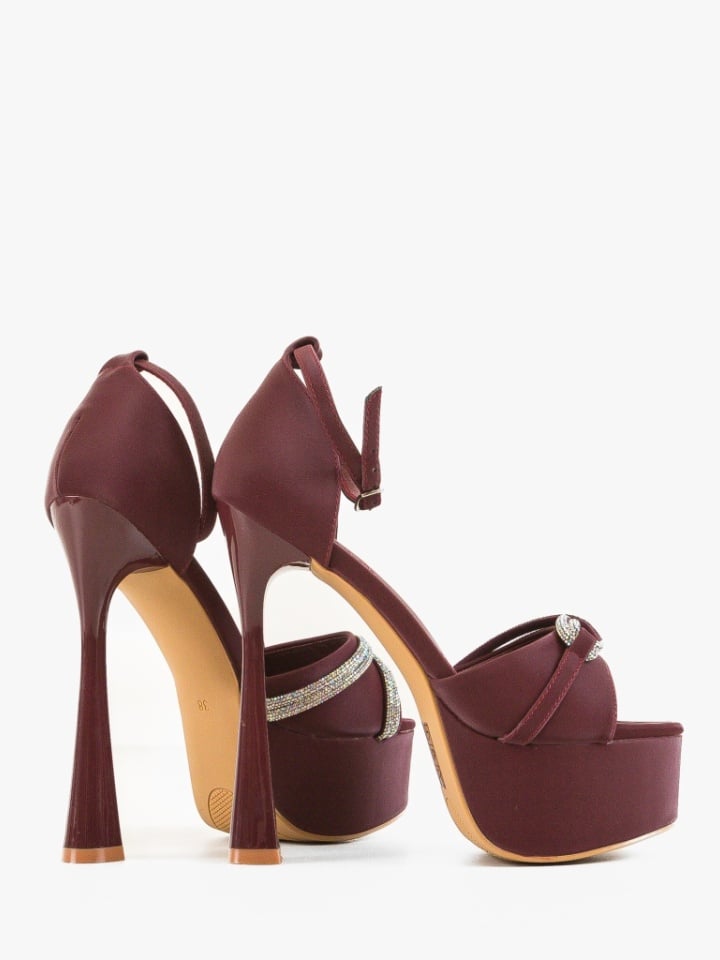 Sandale cu toc Sanguino Rosii