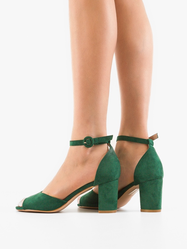 Sandale cu toc Duncan Bej