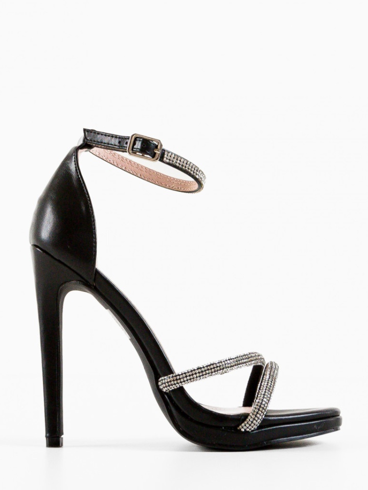 Sandale cu toc Vrada Negre