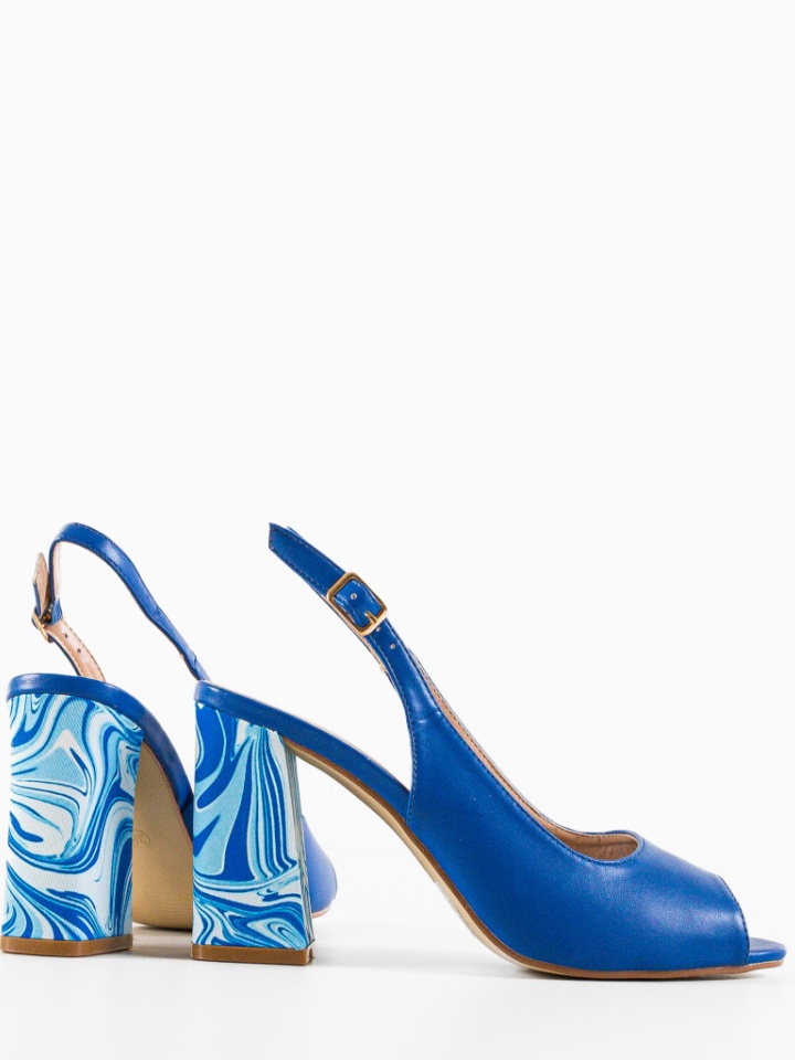 Sandale cu toc Flogre Camel