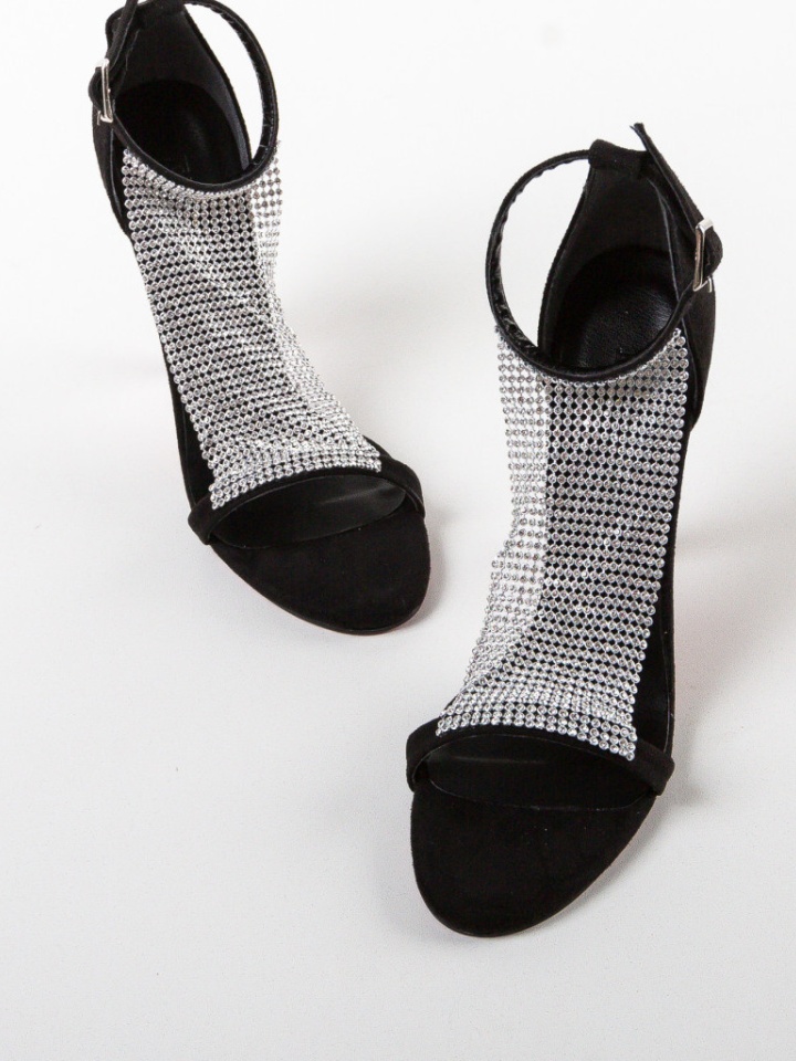 Sandale cu toc Esbar Argintii 2