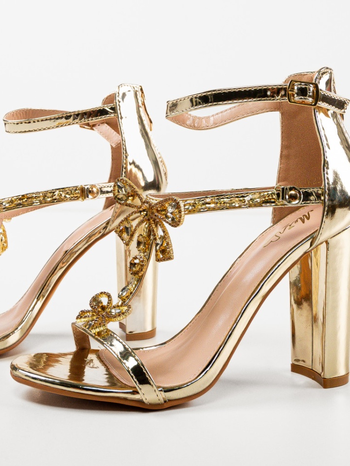 Sandale cu toc Sava Argintii