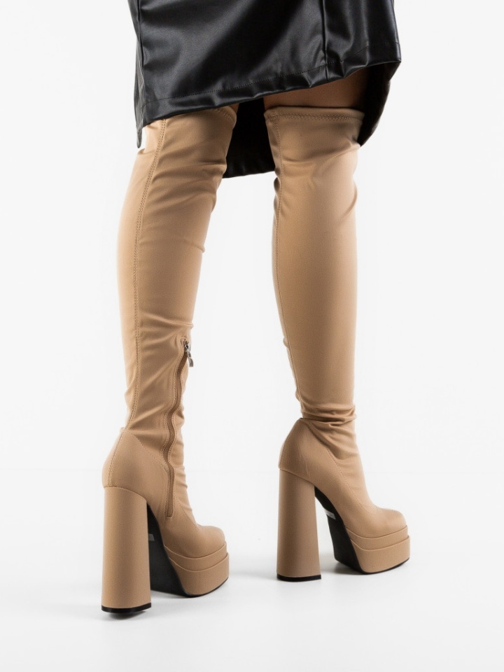 Cizme dama Krafa Bej 2