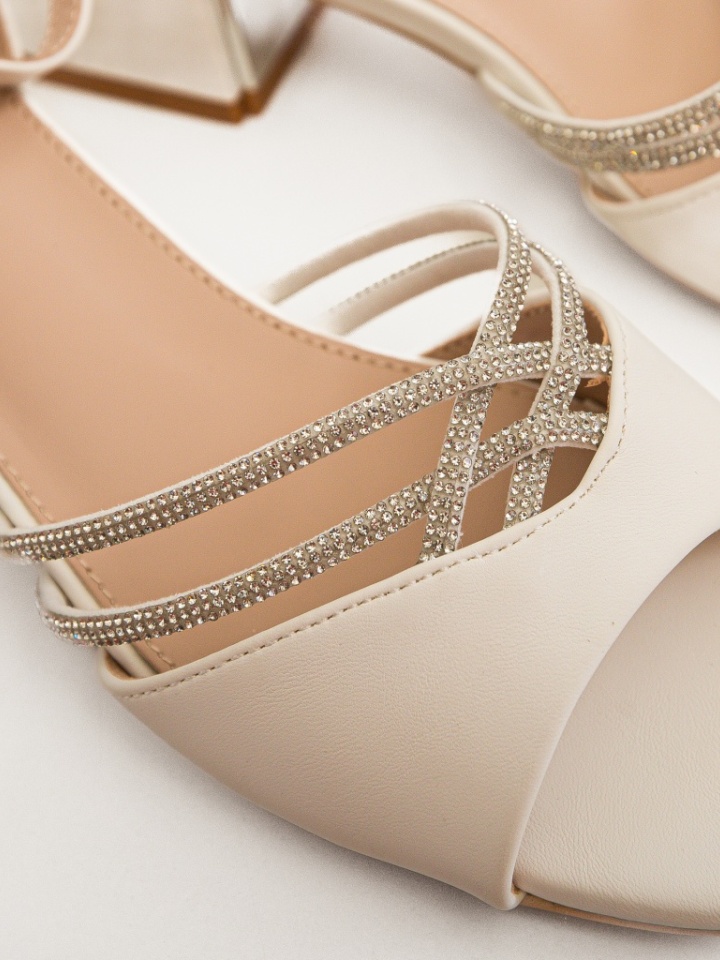 Sandale cu toc Fenrir Argintii