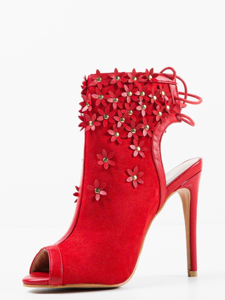 Botine dama Flowera Negre