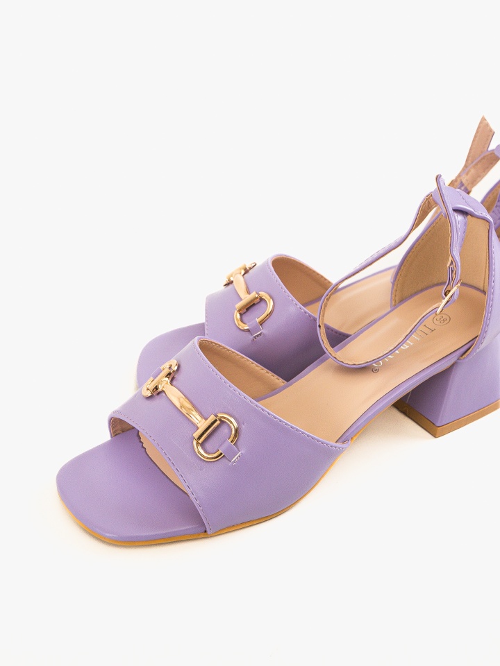 Sandale cu toc Mann Fuchsia