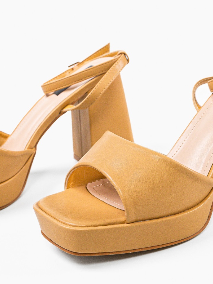 Sandale cu toc Flaviana Negre