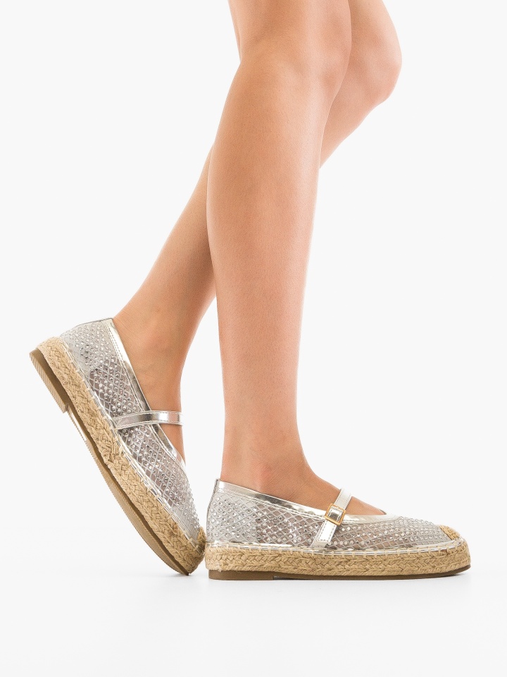 Espadrile dama Vera Argintii