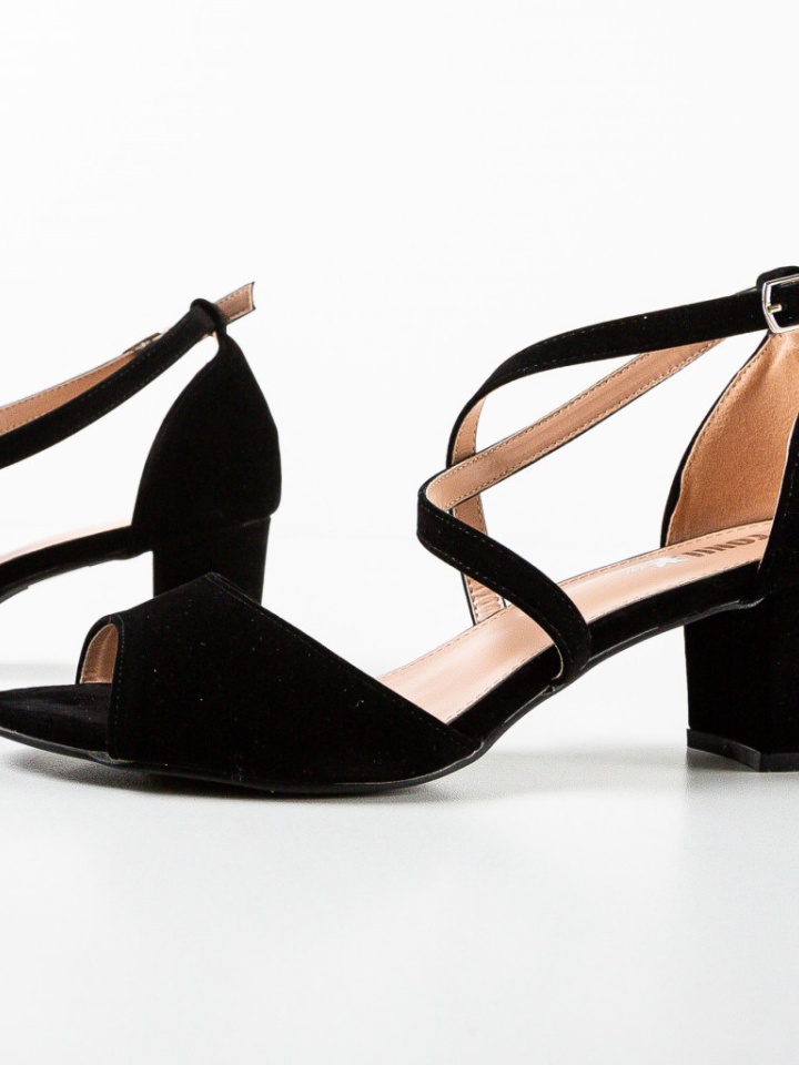Sandale cu toc Tyga Negre