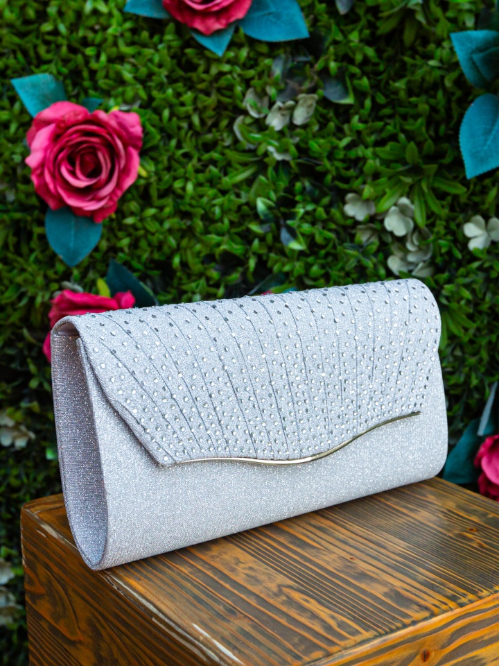 Geanta plic Nastase Argintie