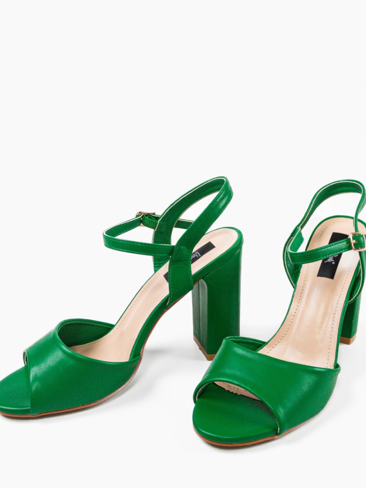 Sandale cu toc Glenna Argintii