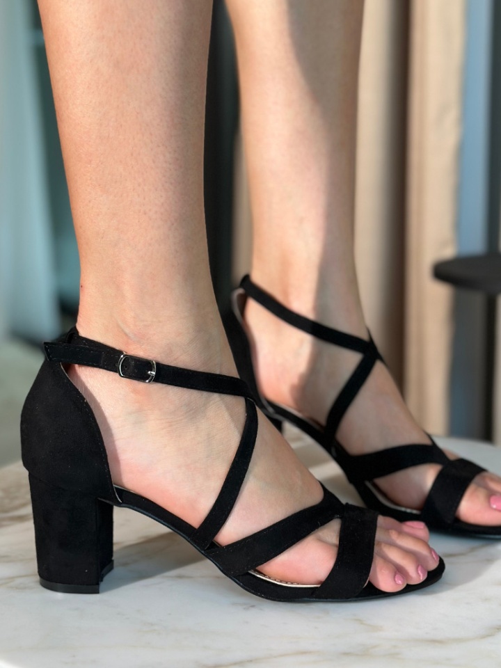 Sandale cu toc Ayomide Negre