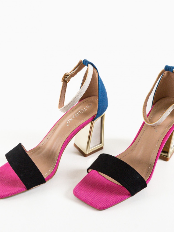 Sandale cu toc Campo Negre