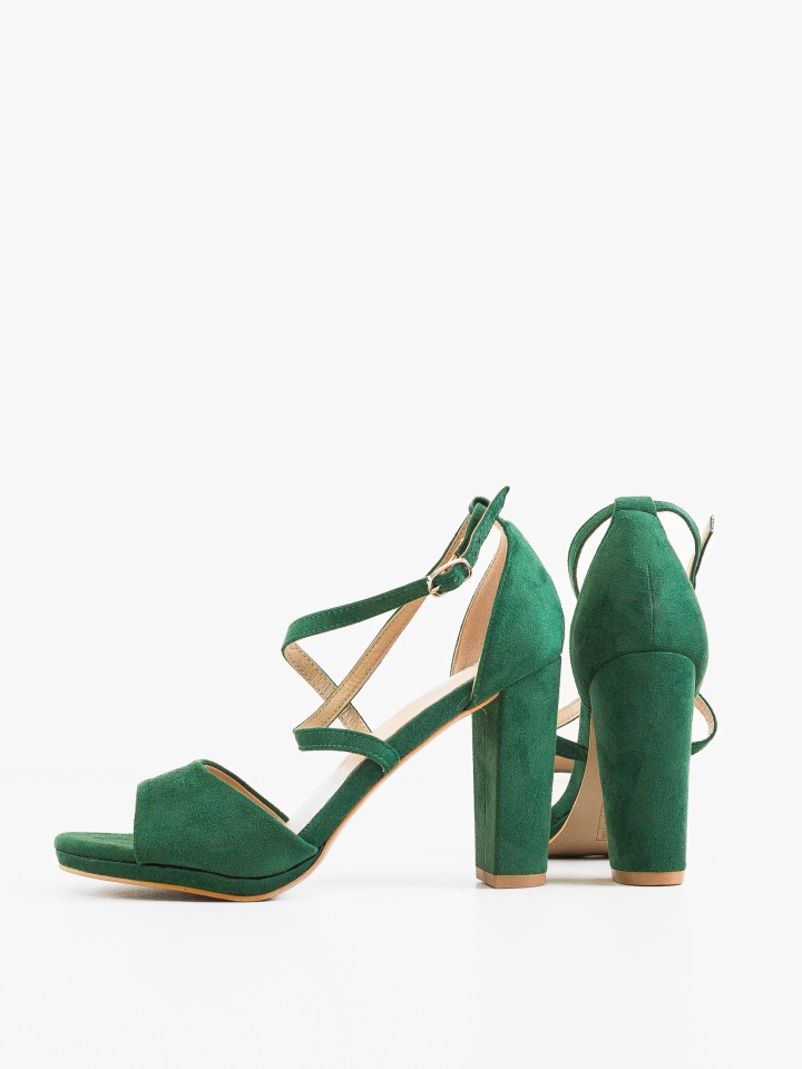 Sandale dama cu toc Delany Albastre