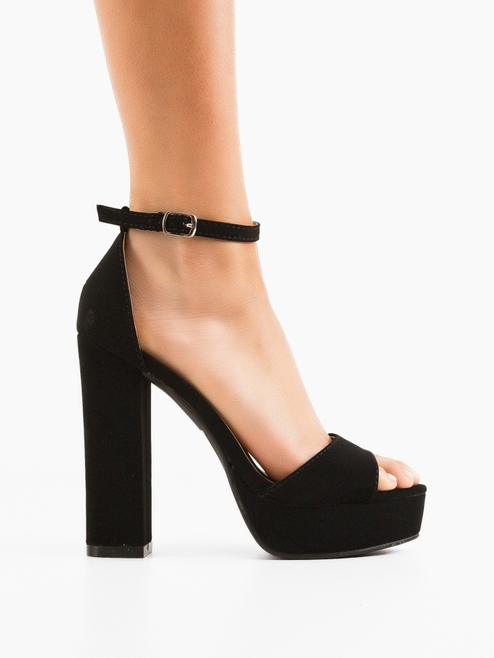 Sandale cu toc Stuart Negre