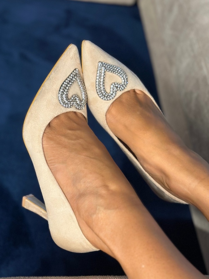 Pantofi cu toc Aquazar Bej