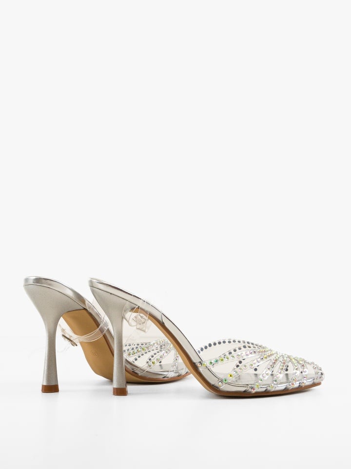 Pantofi cu toc Myndre Argintii