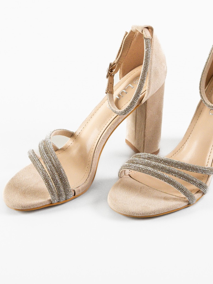 Sandale cu toc Willyy Bej