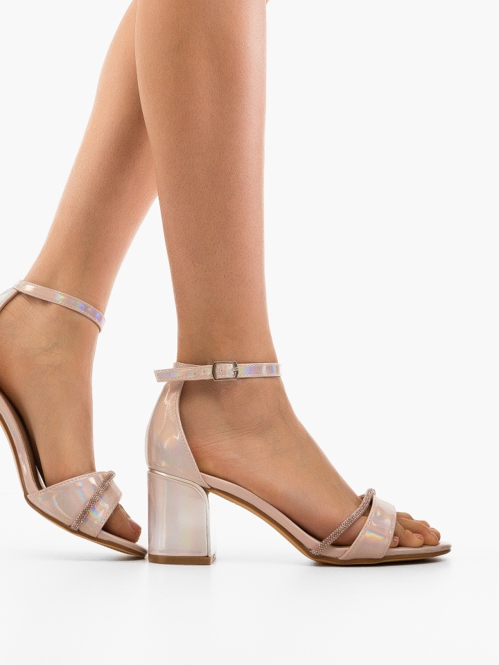 Sandale cu toc Lasgun Aurii