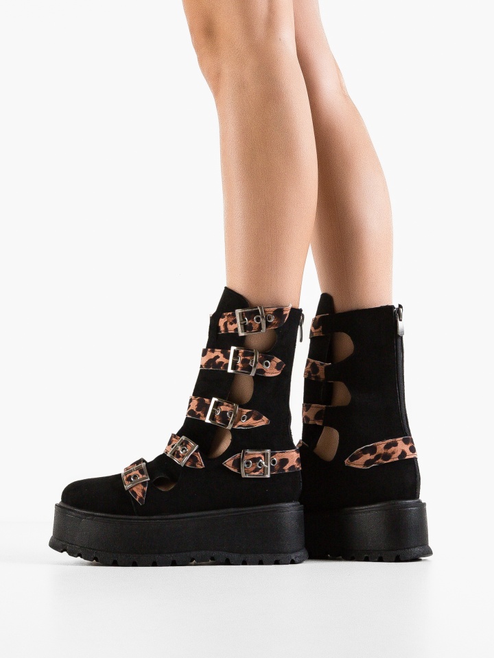 Ghete dama Stripe Negre 4