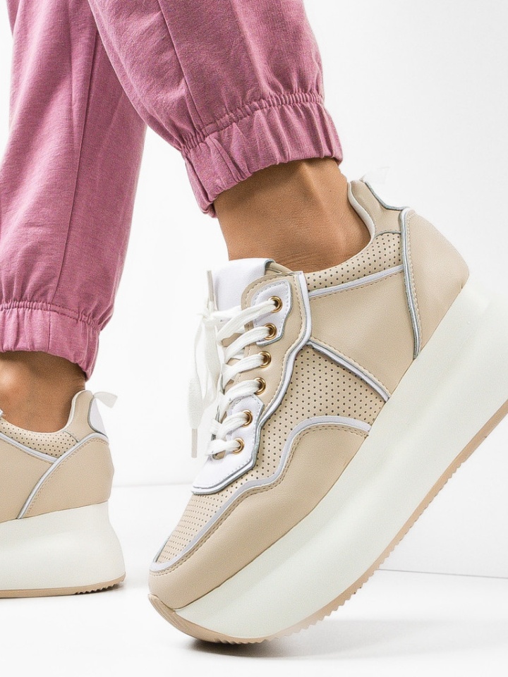 Sneakers dama Emiel Bej