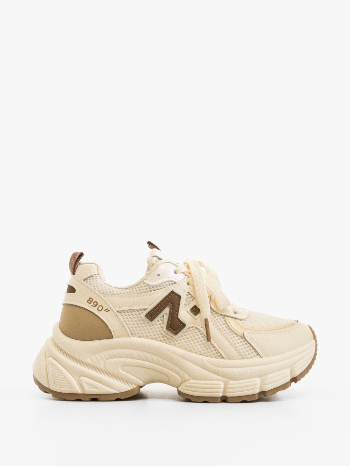 Sneakers dama Serigiu Bej 2