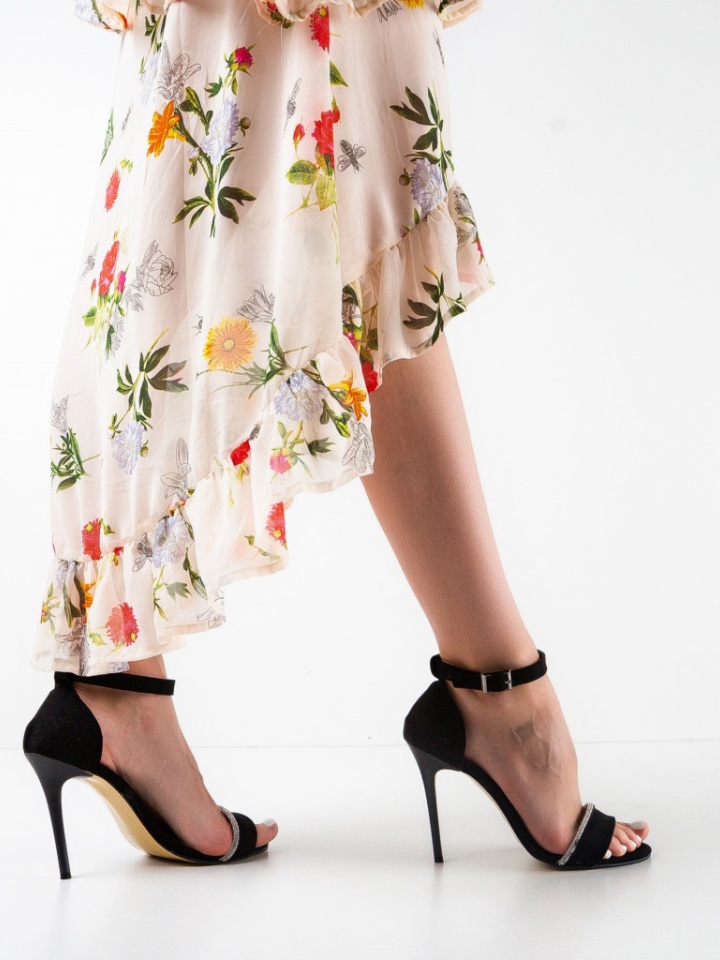 Sandale cu toc Cassius Albe 2